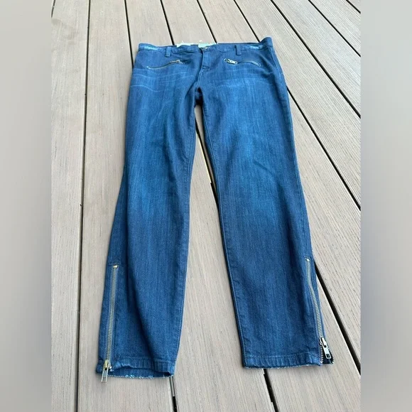 NWT Current Elliott The soho zip stiletto in torrent dark wash size 32 - Picture 5 of 9